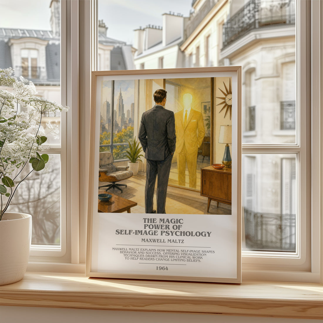 The Magic Power of Self-Image Psychology bookish poster colour and style options – Maxwell Maltz book art