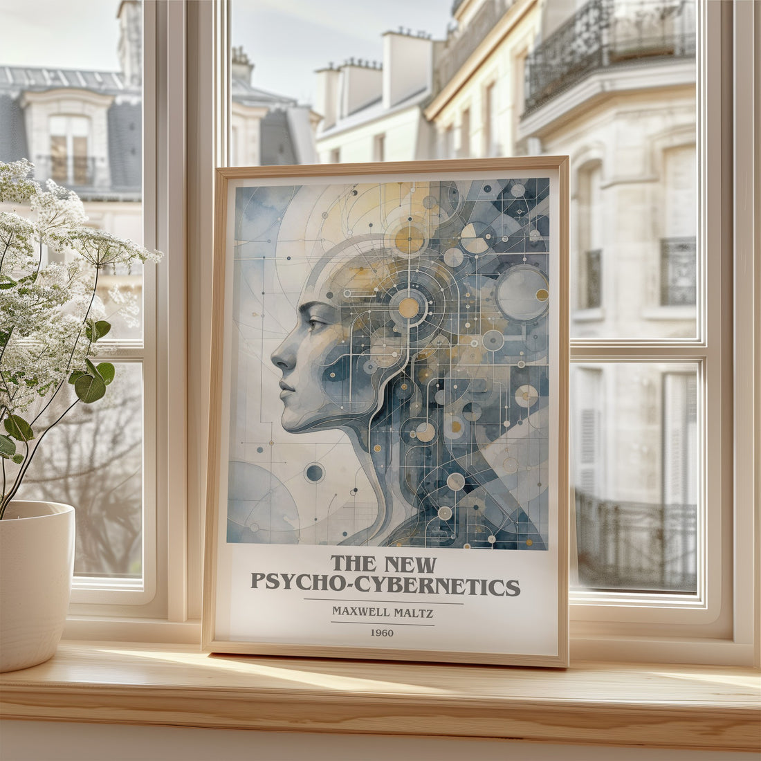 The New Psycho-Cybernetics book cover poster colour and style options – Maxwell Maltz book art