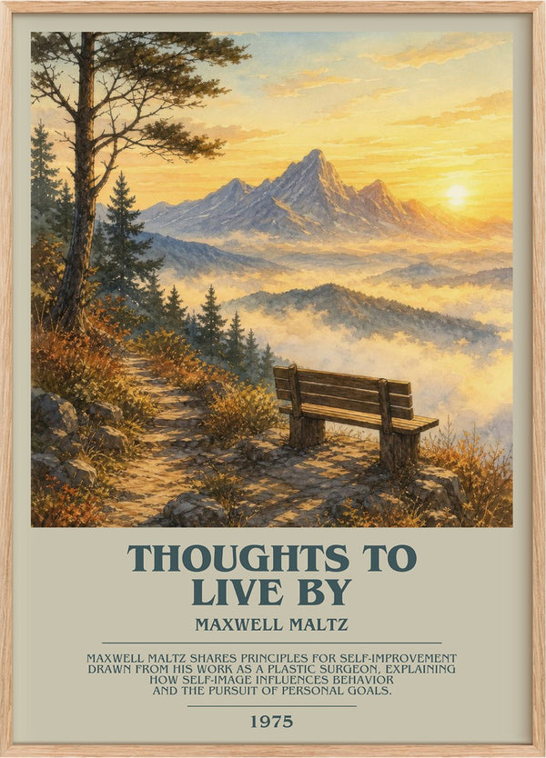 Thoughts to live by Bookish Wall Art by Maxwell Maltz
