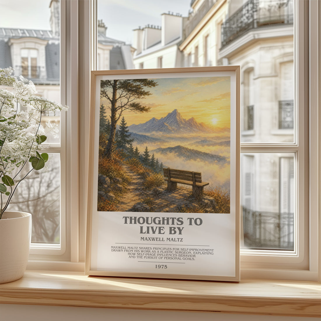 Thoughts to live by bookish poster colour and style options – Maxwell Maltz book art