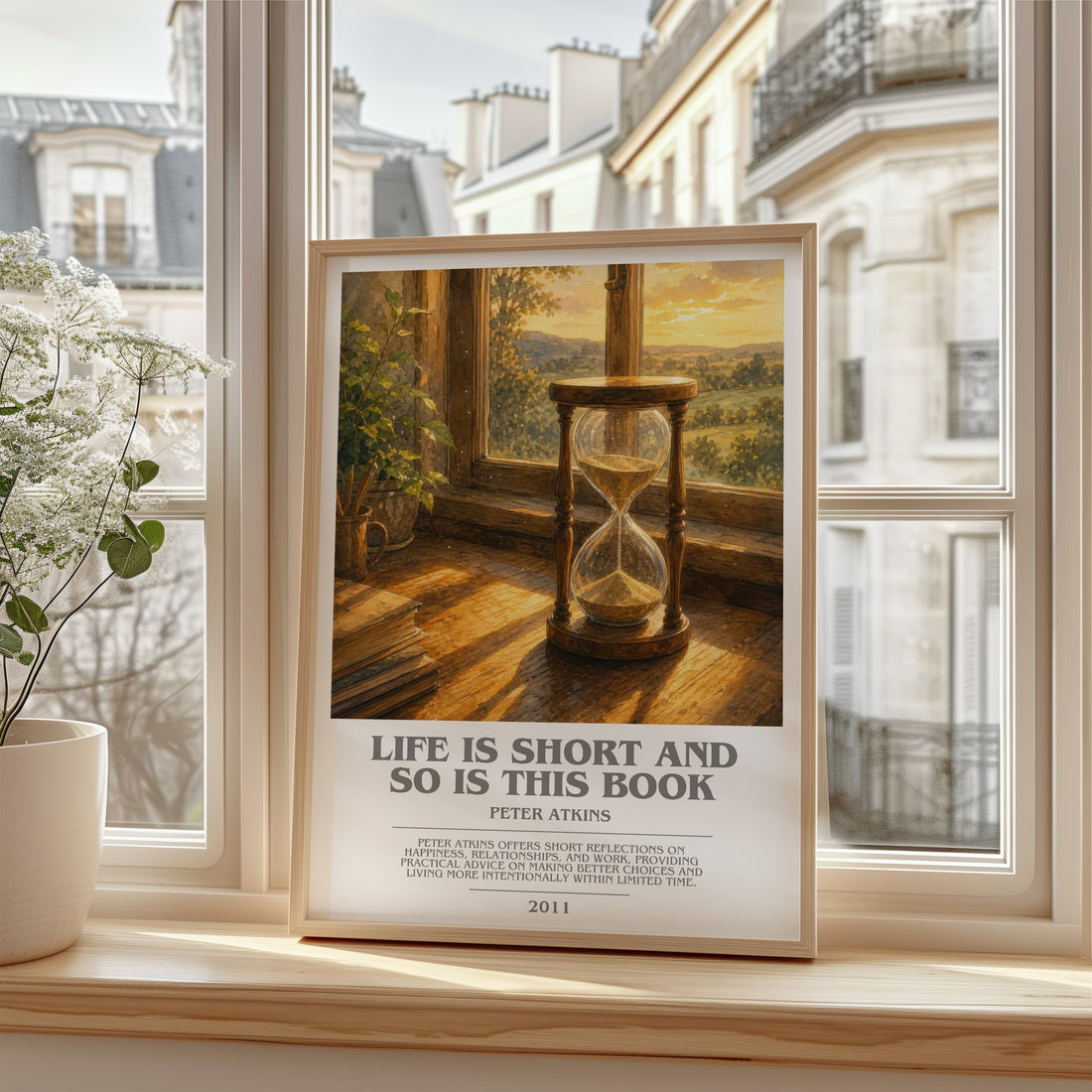 Life Is Short And So Is This Book bookish poster colour and style options – Peter Atkins book art