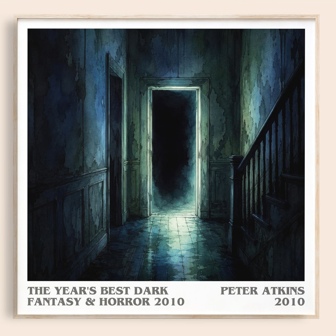 The Year's Best Dark Fantasy & Horror 2010 literary book poster by Peter Atkins – framed literary art print