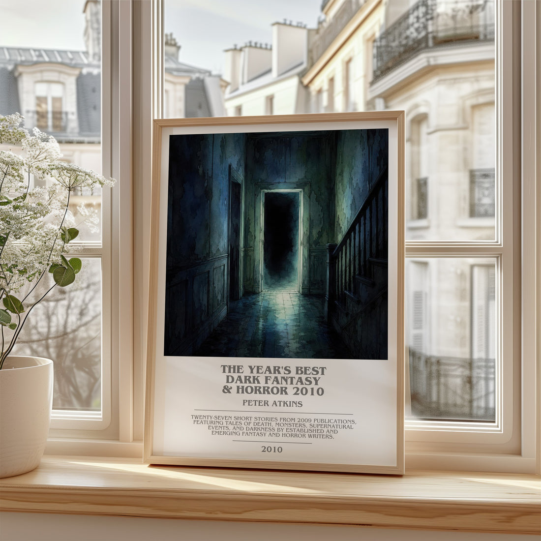 The Year's Best Dark Fantasy & Horror 2010 bookish poster colour and style options – Peter Atkins book art