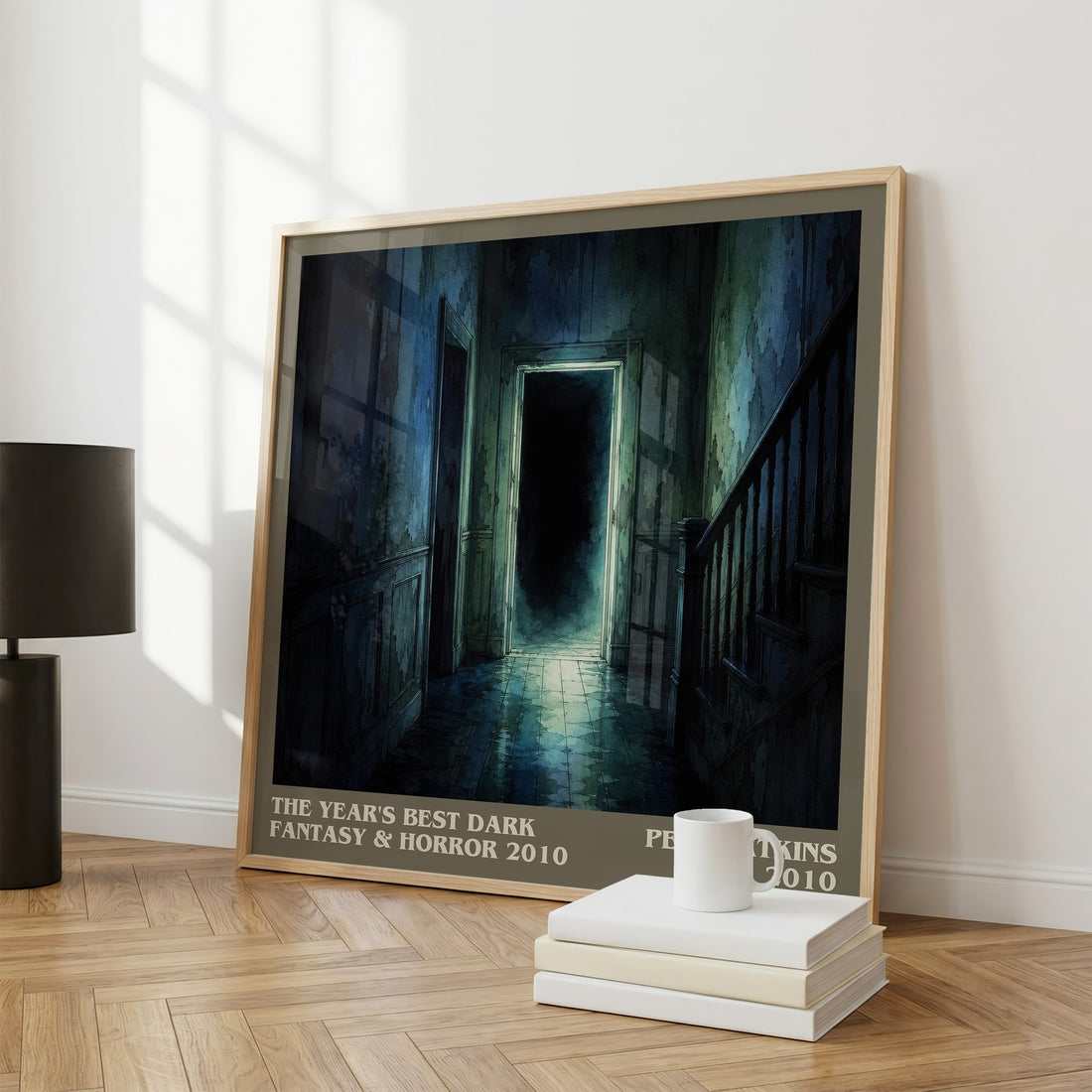 The Year's Best Dark Fantasy & Horror 2010 literary print framed by window – literary home decor