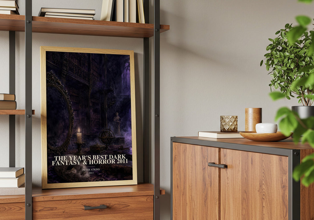 The Year's Best Dark Fantasy & Horror 2011 book watercolour illustration paper finish options – matte satin gloss