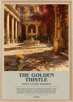 The Golden Thistle Bookish Wall Art by Janet Louise Roberts