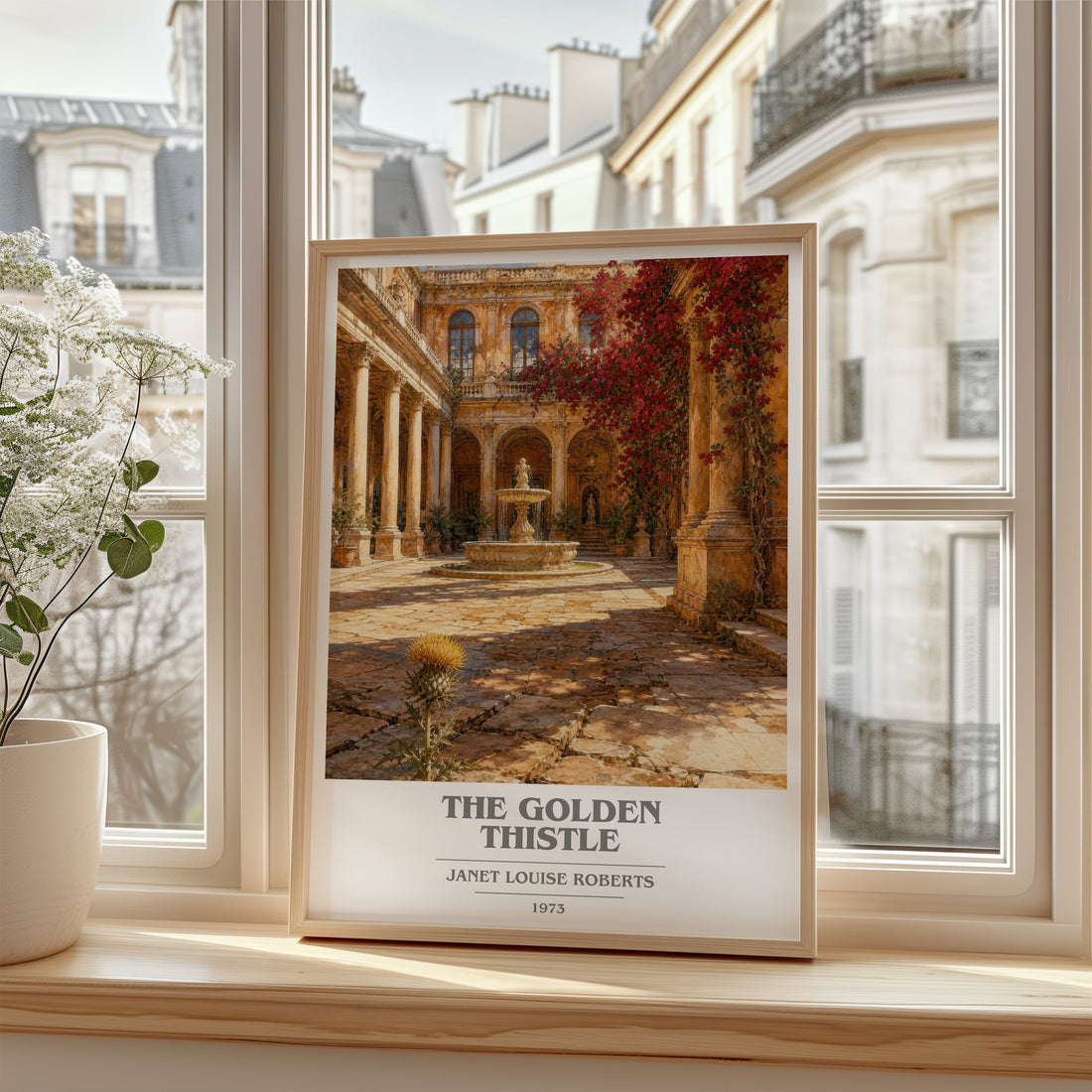 The Golden Thistle book cover poster colour and style options – Janet Louise Roberts book art