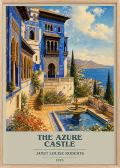 The Azure Castle Book Cover Poster by Janet Louise Roberts