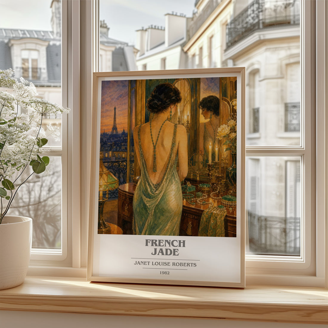 French Jade book cover poster colour and style options – Janet Louise Roberts book art