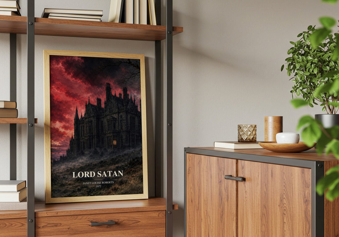 Lord Satan book watercolour illustration paper finish options – matte satin gloss