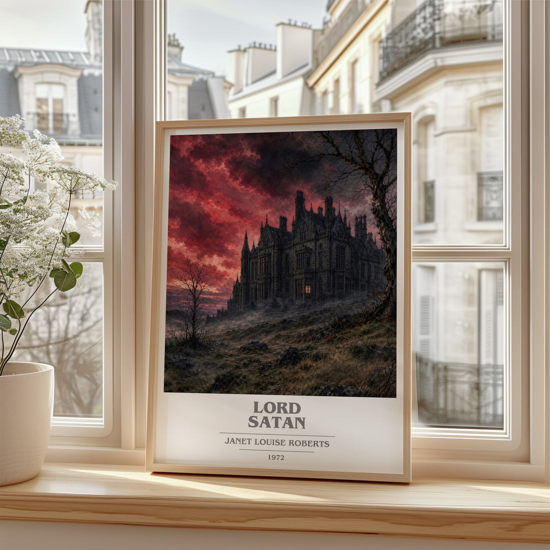 Lord Satan book cover poster colour and style options – Janet Louise Roberts book art