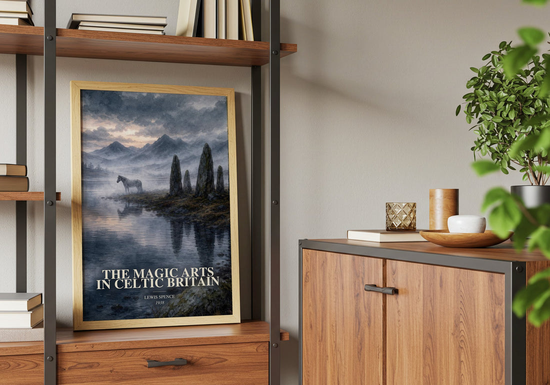 The magic arts in Celtic Britain book watercolour illustration paper finish options – matte satin gloss