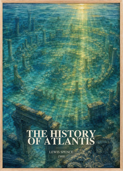 The history of Atlantis Book Watercolour Illustration by Lewis Spence