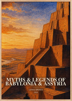Myths & legends of Babylonia & Assyria Book Watercolour Illustration by Lewis Spence