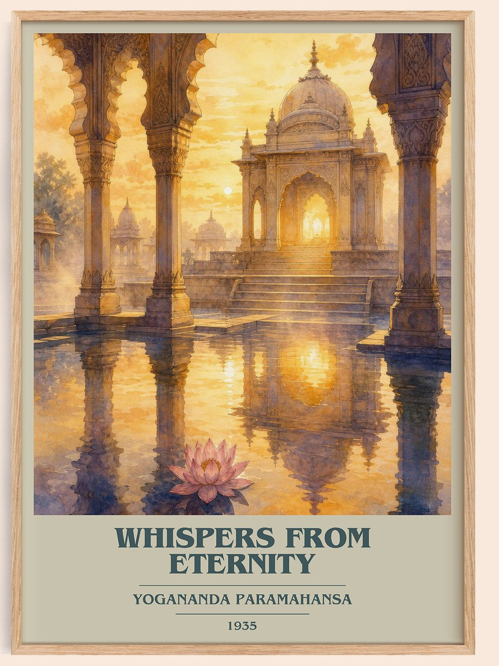 Whispers from Eternity book cover book poster by Yogananda Paramahansa – framed literary art print