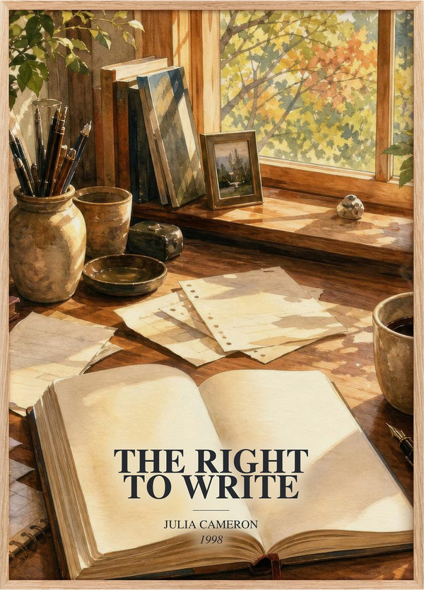 The Right to Write Book Watercolour Illustration by Julia Cameron