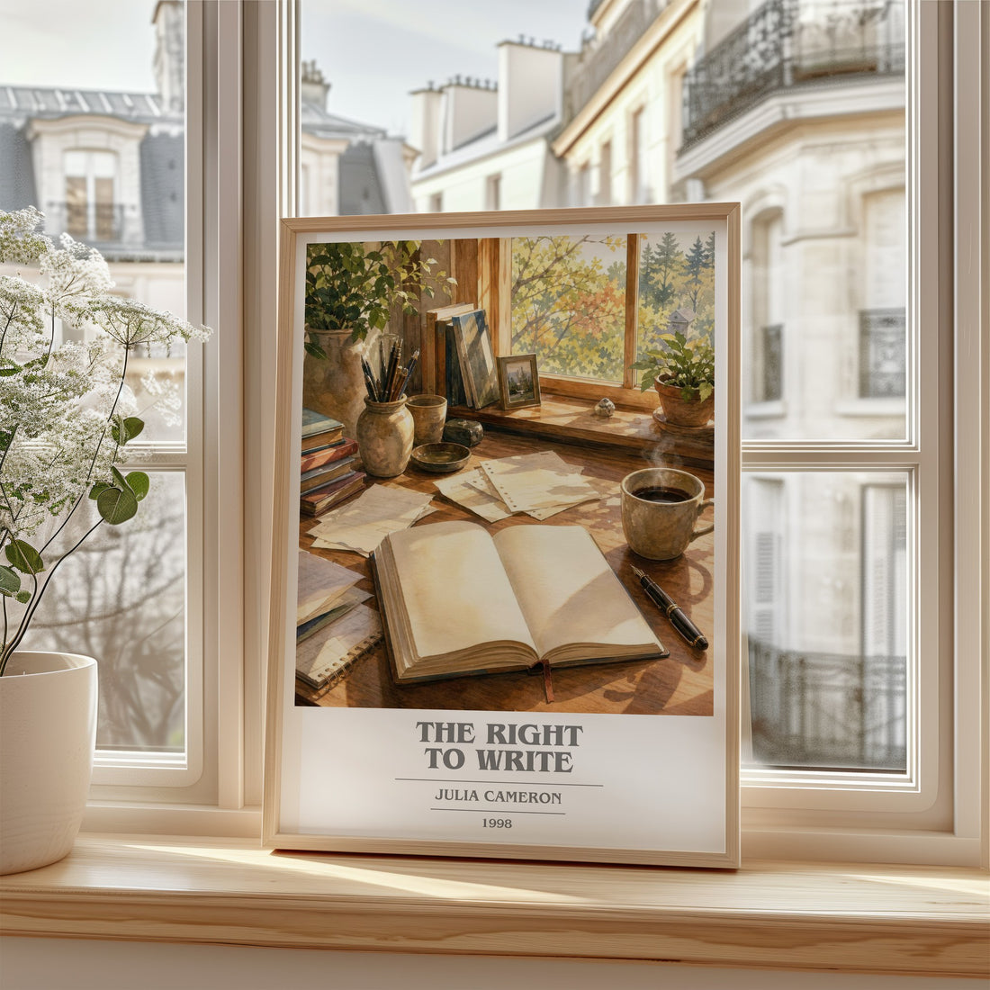 The Right to Write book cover poster colour and style options – Julia Cameron book art