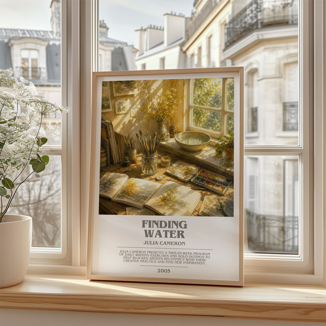 Finding water bookish poster colour and style options – Julia Cameron book art