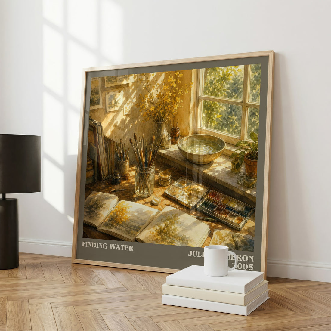 Finding water literary print framed by window – literary home decor