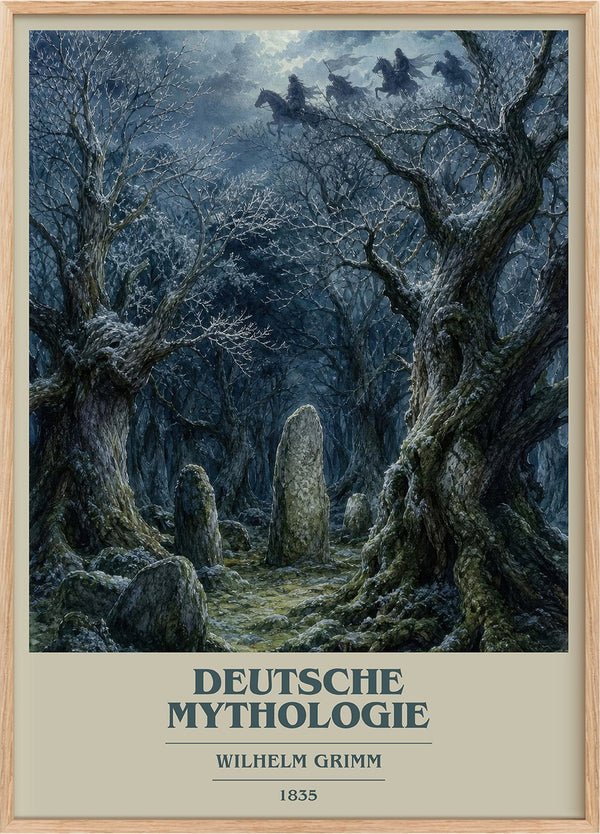 Deutsche mythologie Book Cover Poster by Wilhelm Grimm
