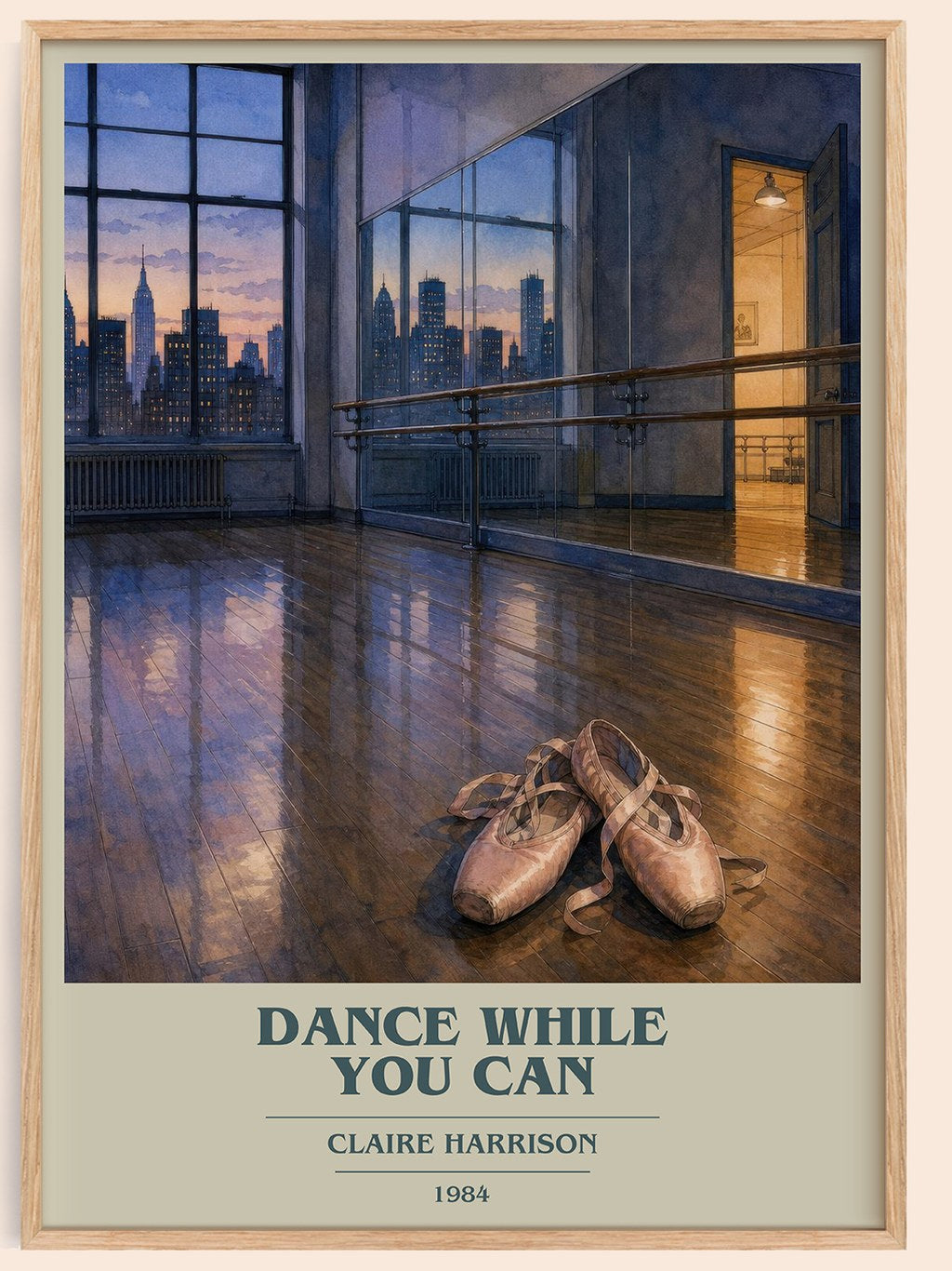Dance While You Can book cover book poster by Claire Harrison – framed literary art print