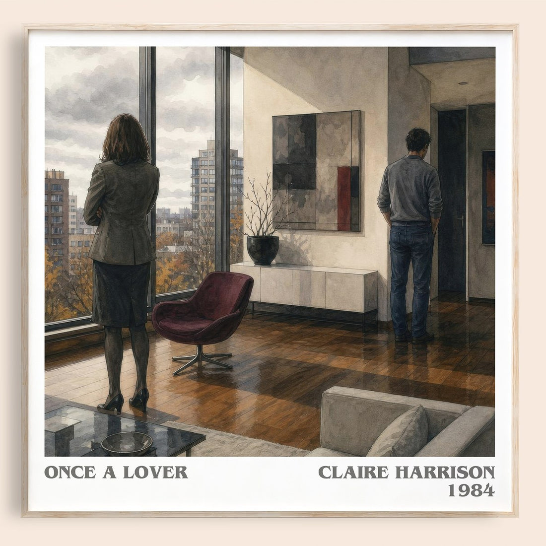 Once a lover literary book poster by Claire Harrison – framed literary art print
