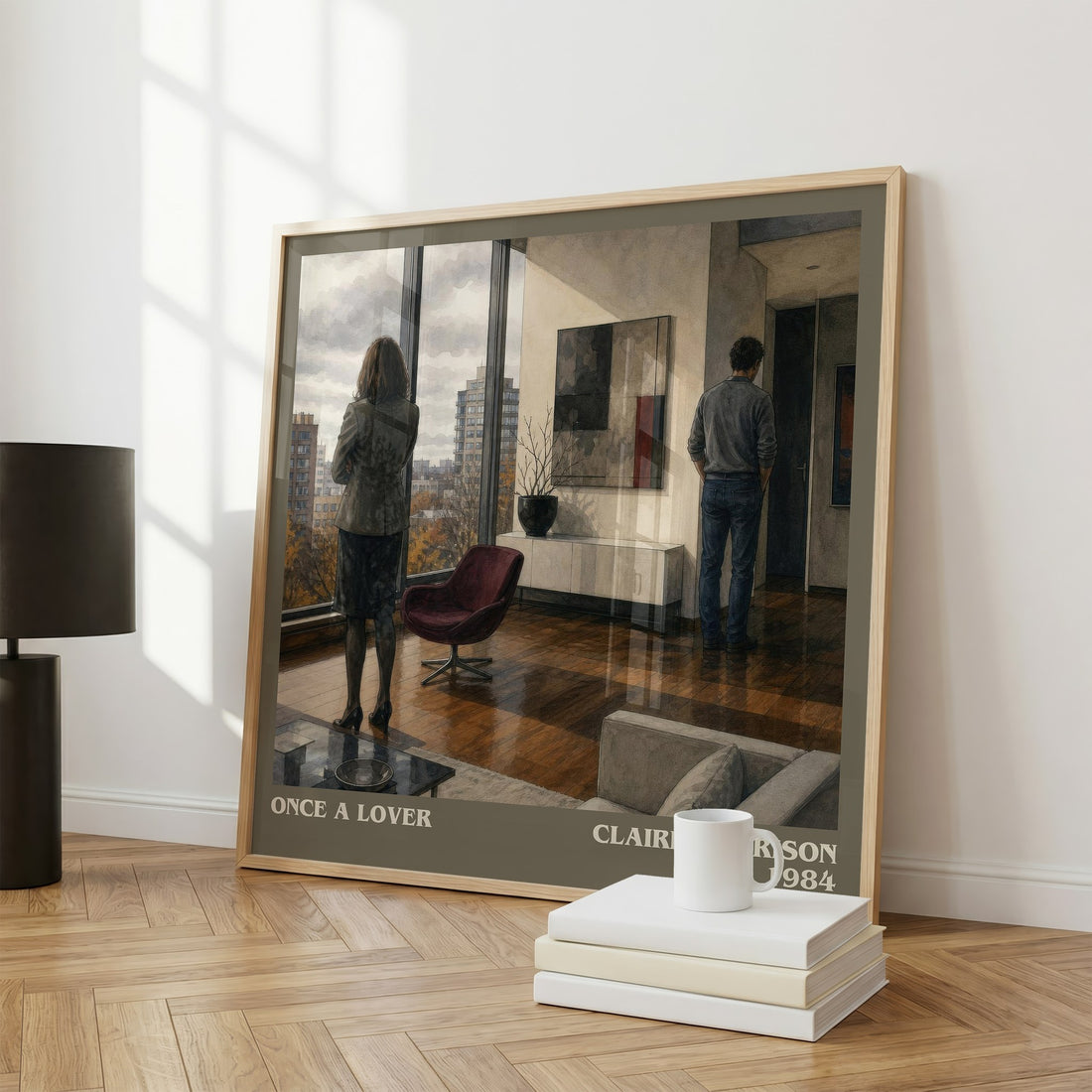 Once a lover literary print framed by window – literary home decor