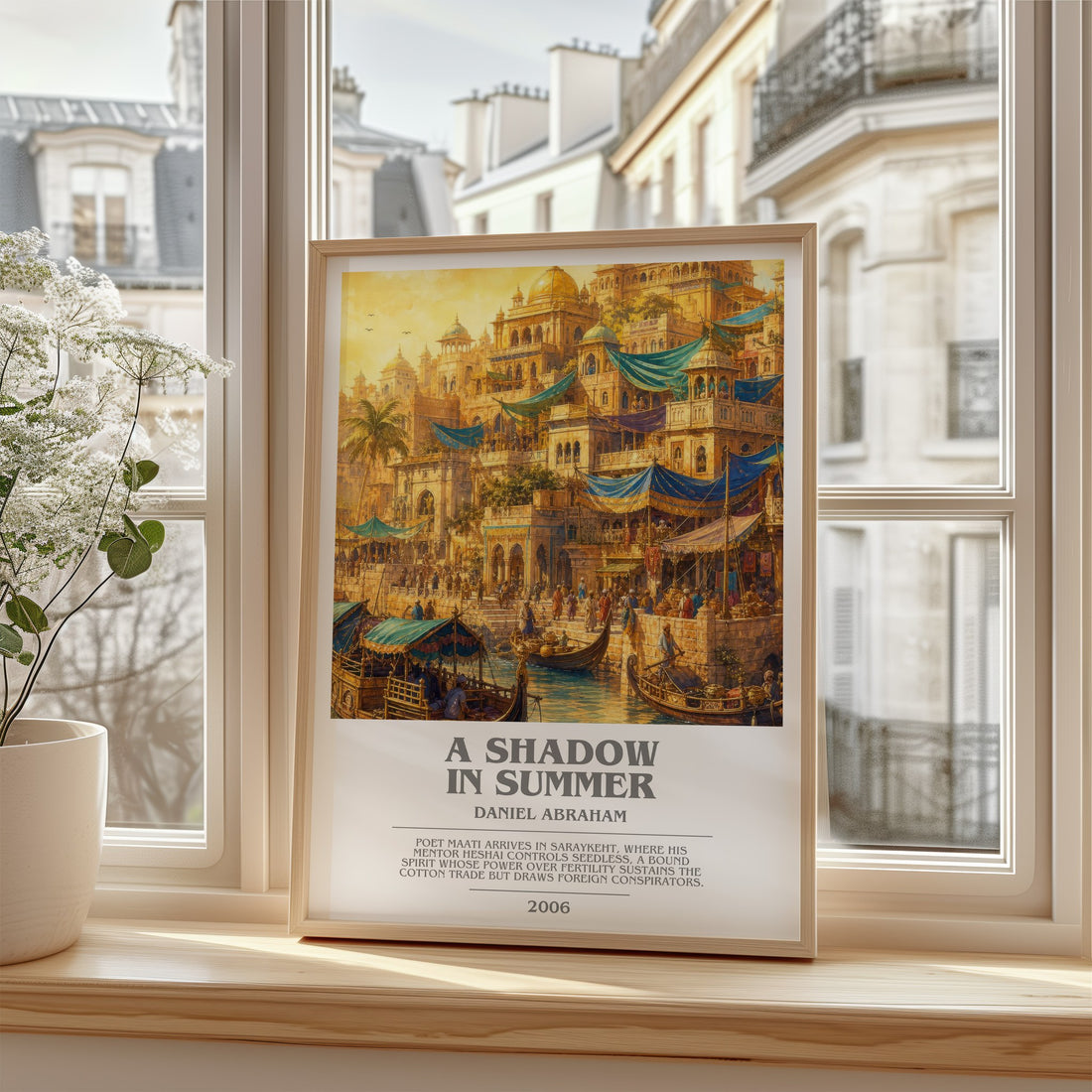A Shadow in Summer bookish poster colour and style options – Daniel Abraham book art