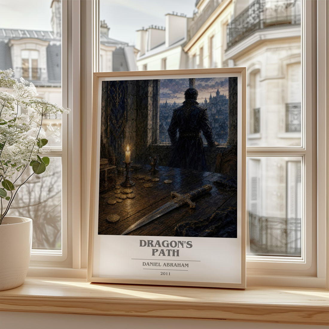 Dragon's Path book cover poster colour and style options – Daniel Abraham book art