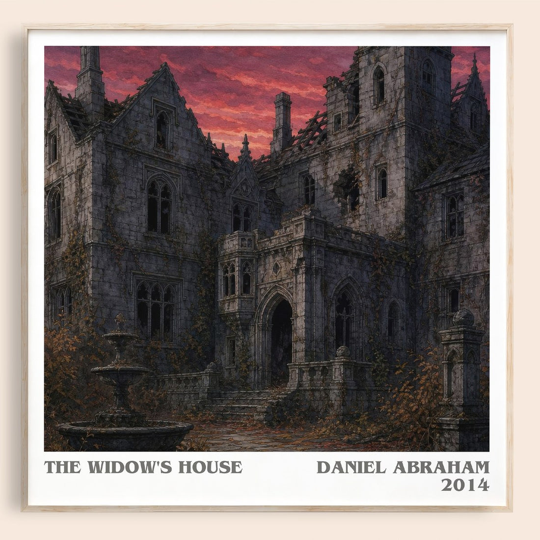 The widow's house literary book poster by Daniel Abraham – framed literary art print