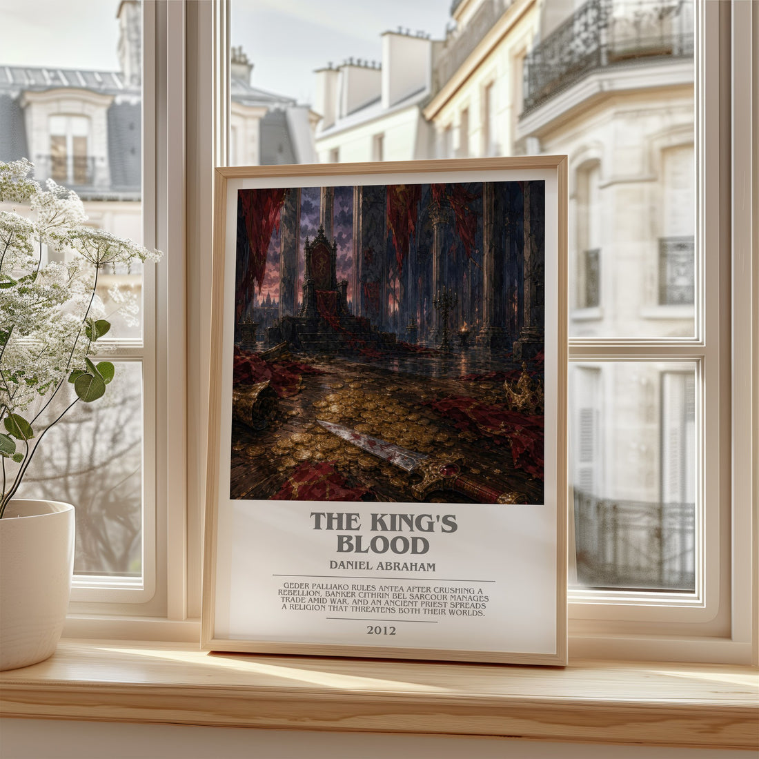 The king's blood bookish poster colour and style options – Daniel Abraham book art