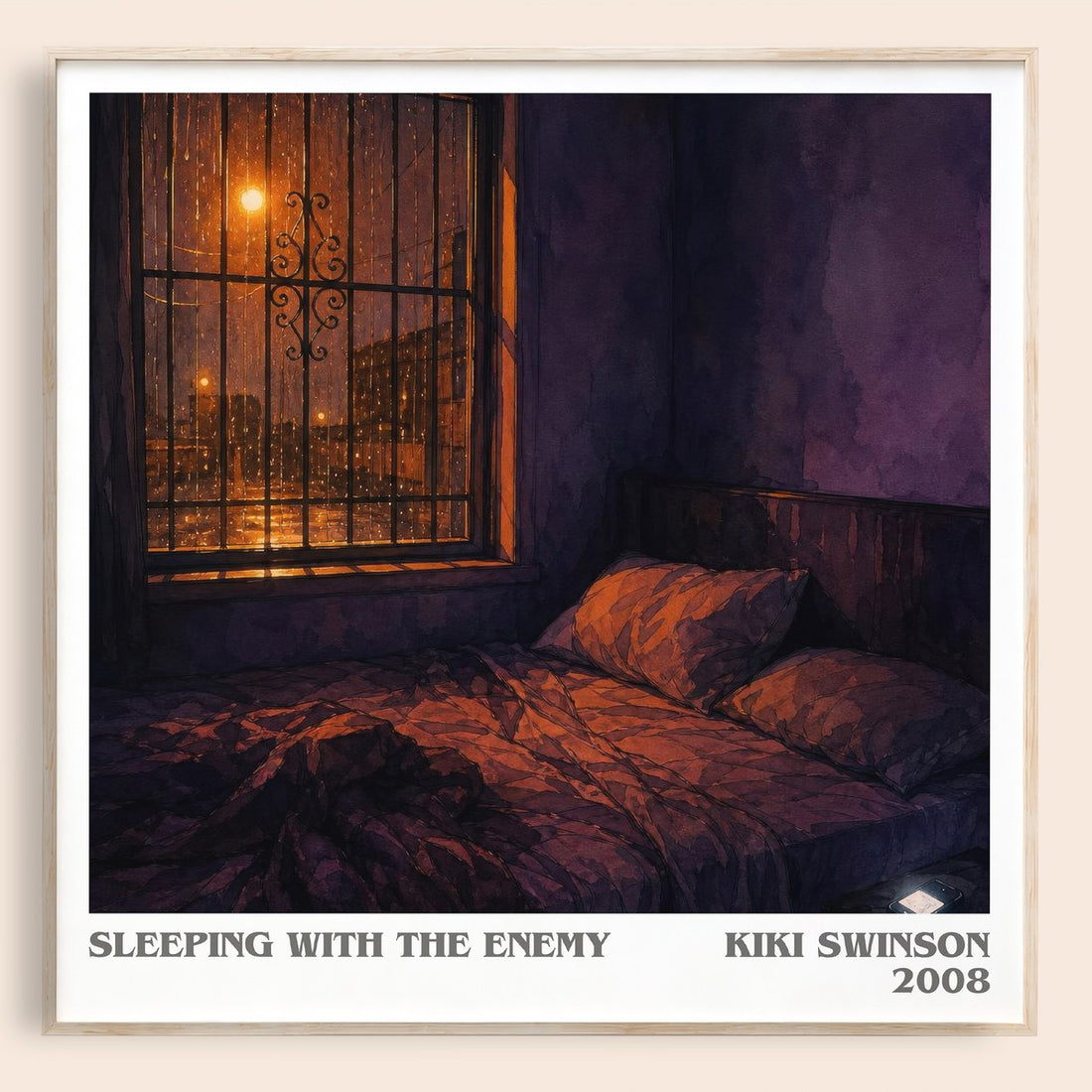 Sleeping with the enemy literary book poster by Kiki Swinson – framed literary art print