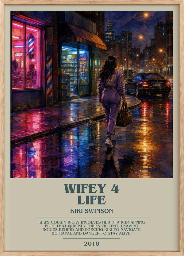 Wifey 4 life Bookish Wall Art by Kiki Swinson