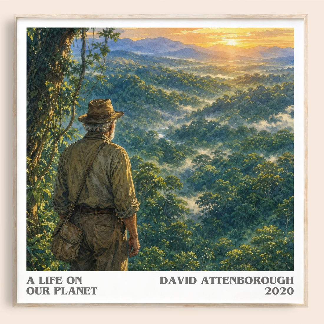 A Life on Our Planet literary book poster by David Attenborough – framed literary art print