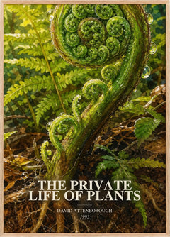 The private life of plants Book Watercolour Illustration by David Attenborough