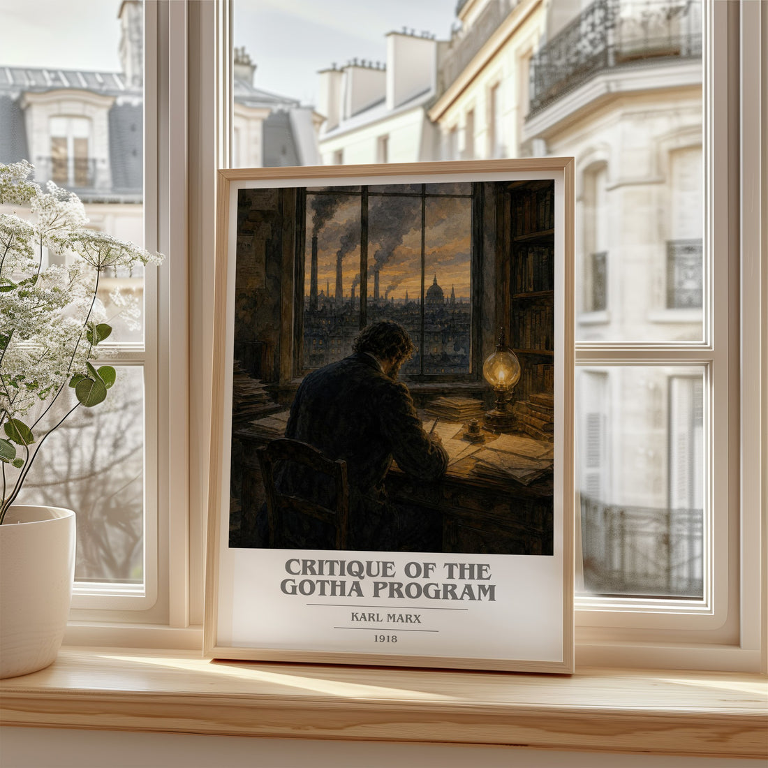 Critique of the Gotha program book cover poster colour and style options – Karl Marx book art