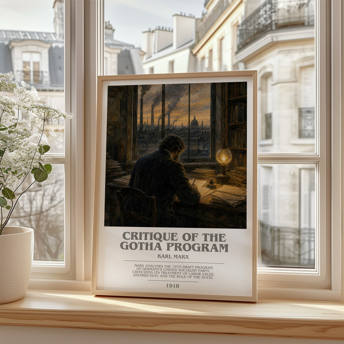 Critique of the Gotha program bookish poster colour and style options – Karl Marx book art