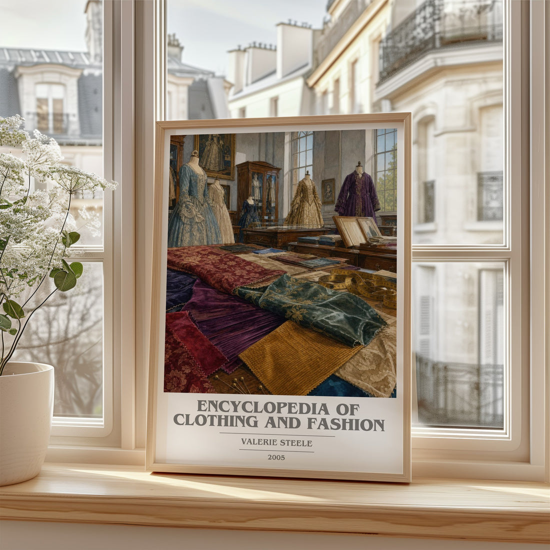 Encyclopedia of clothing and fashion book cover poster colour and style options – Valerie Steele book art
