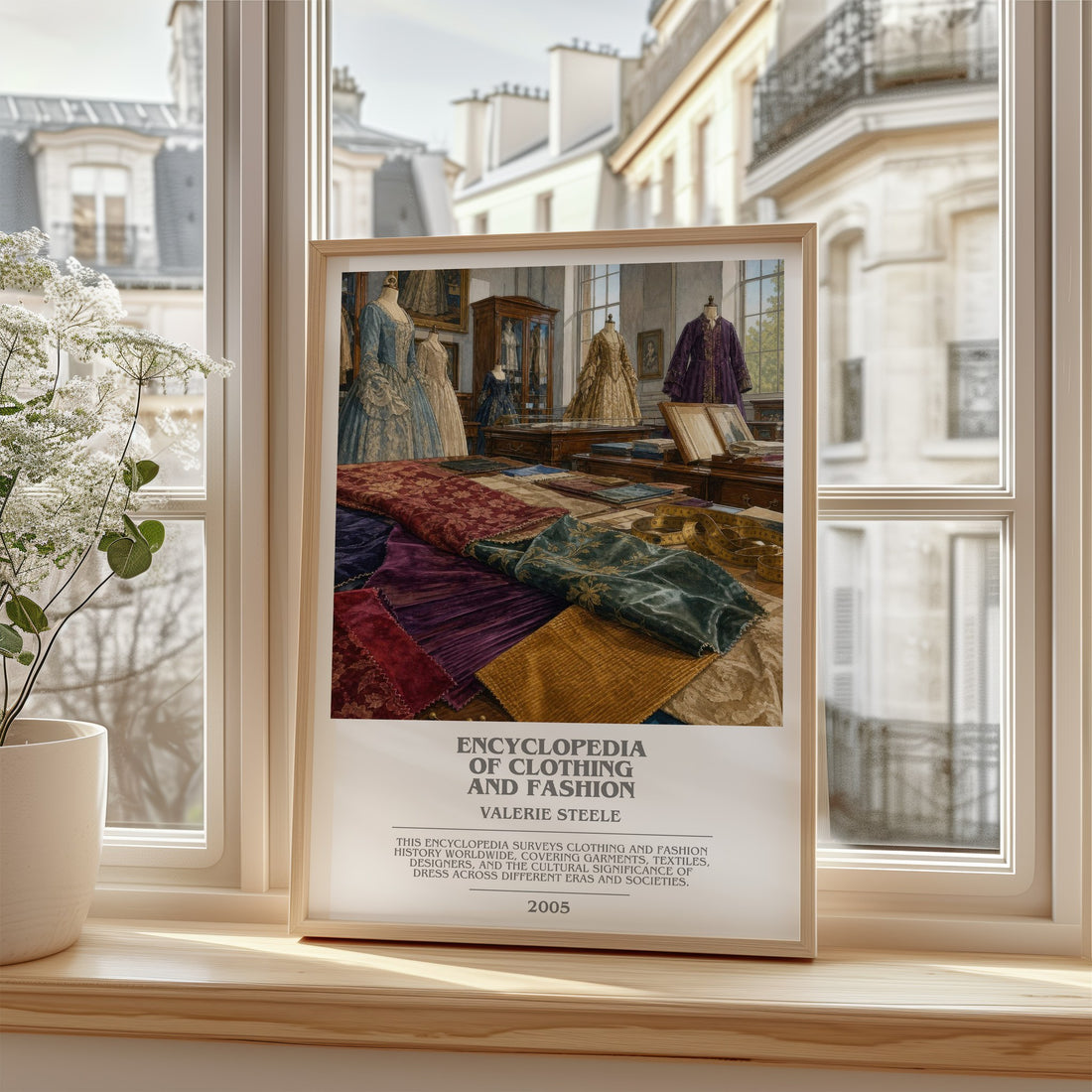 Encyclopedia of clothing and fashion bookish poster colour and style options – Valerie Steele book art