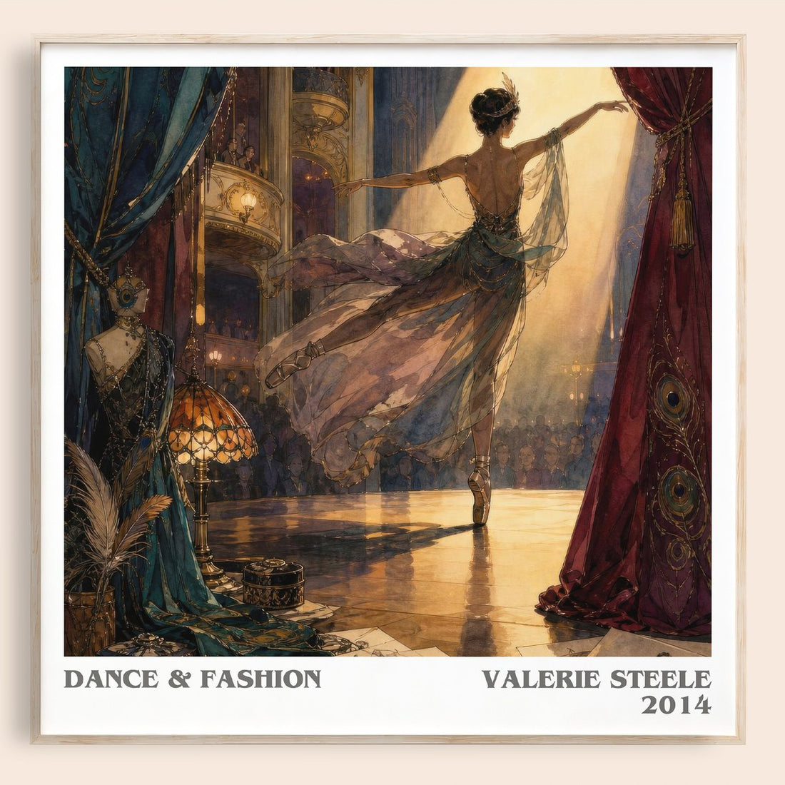 Dance & fashion literary book poster by Valerie Steele – framed literary art print
