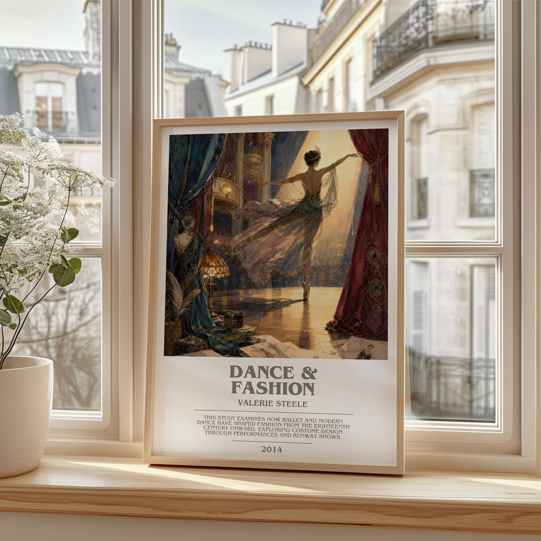 Dance & fashion bookish poster colour and style options – Valerie Steele book art
