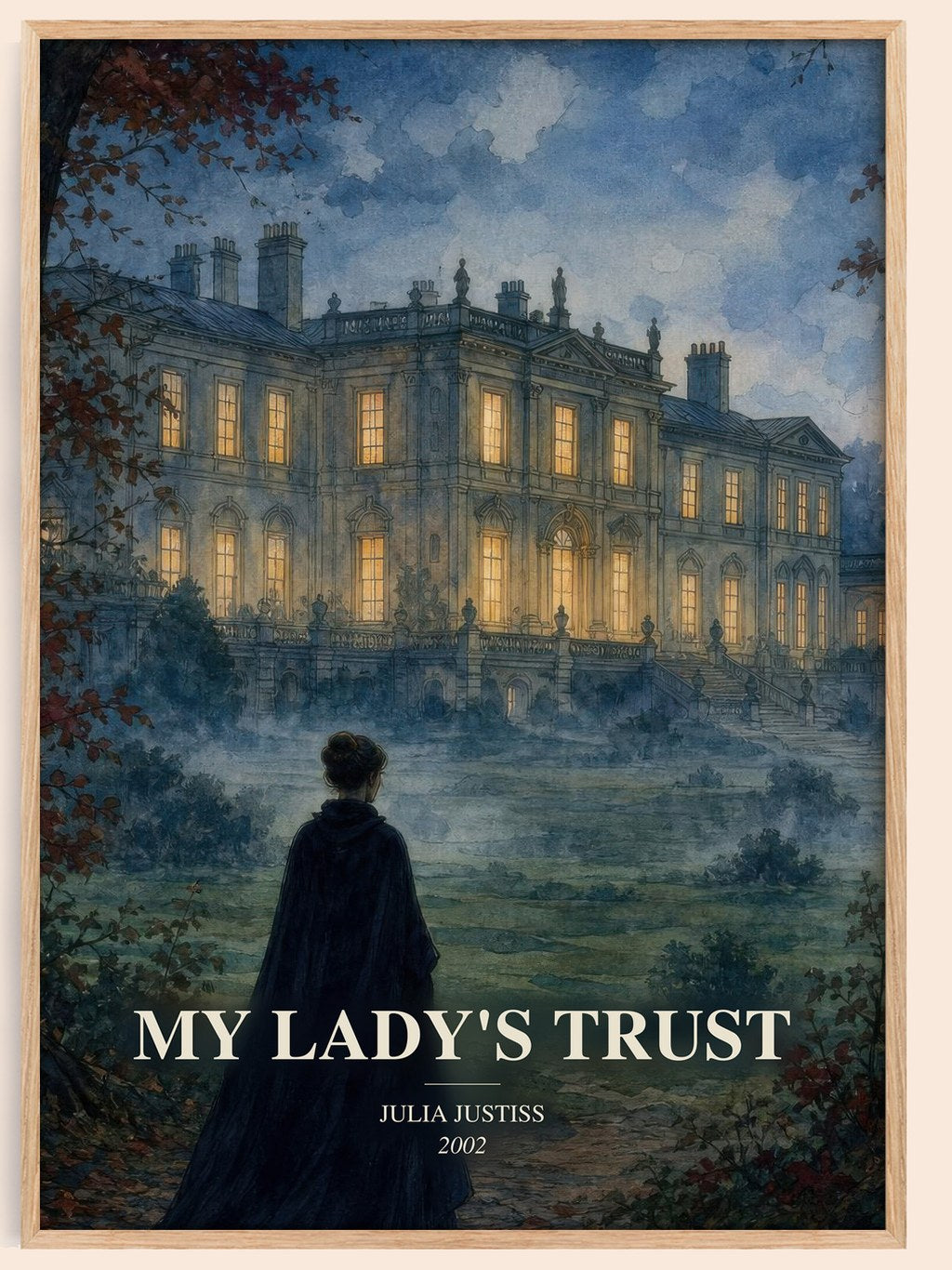 My Lady's Trust watercolour book poster by Julia Justiss – framed literary art print