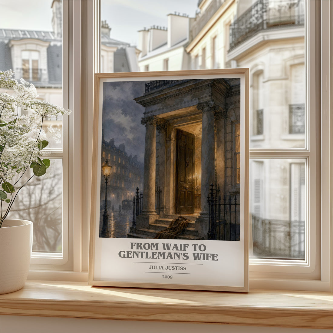 From Waif to Gentleman's Wife book cover poster colour and style options – Julia Justiss book art