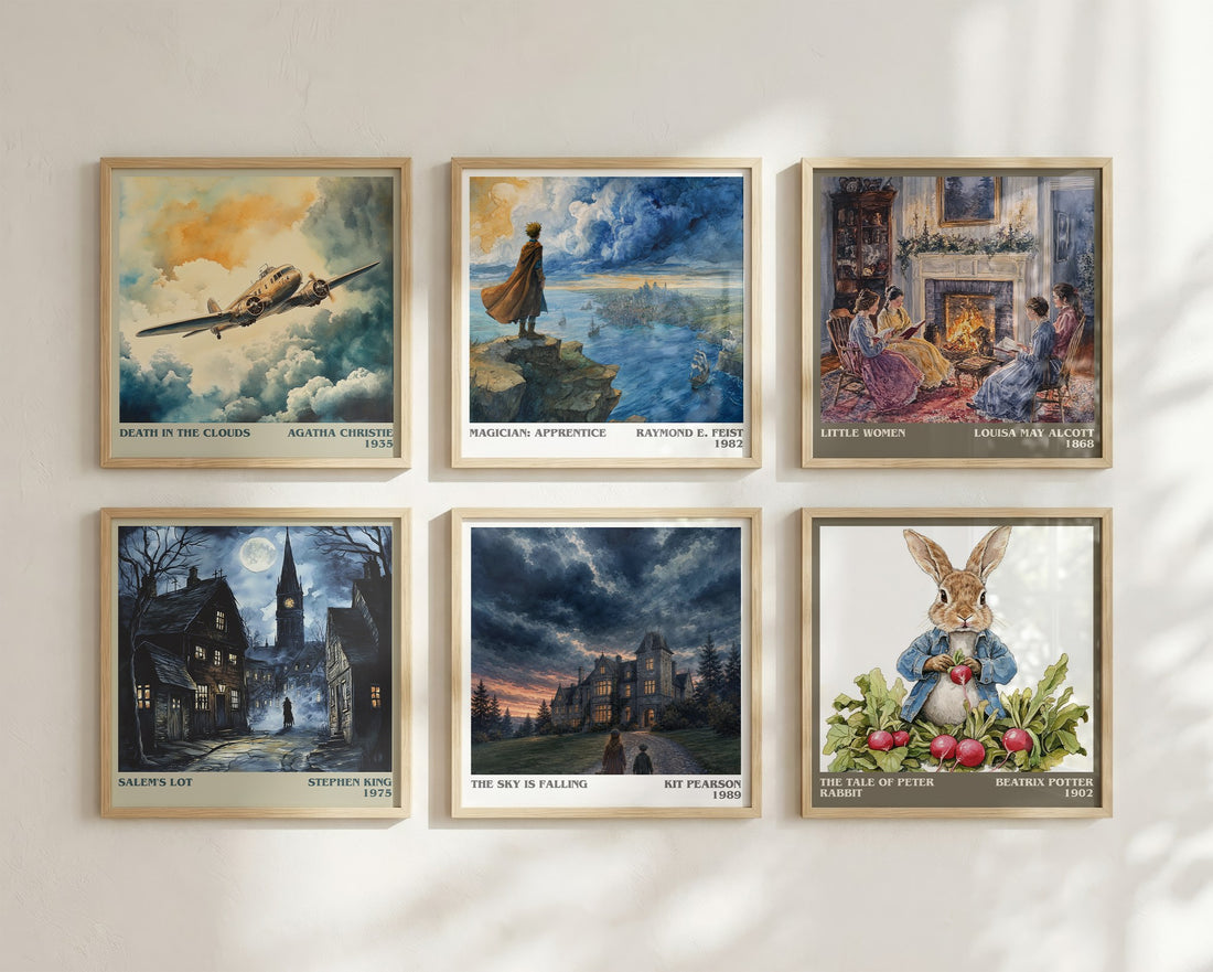 The sky is falling literary art print colour and style options – Kit Pearson book art
