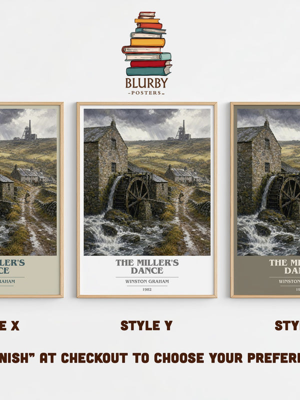 The miller's dance book cover print in frame leaning in hallway – historical fiction wall art