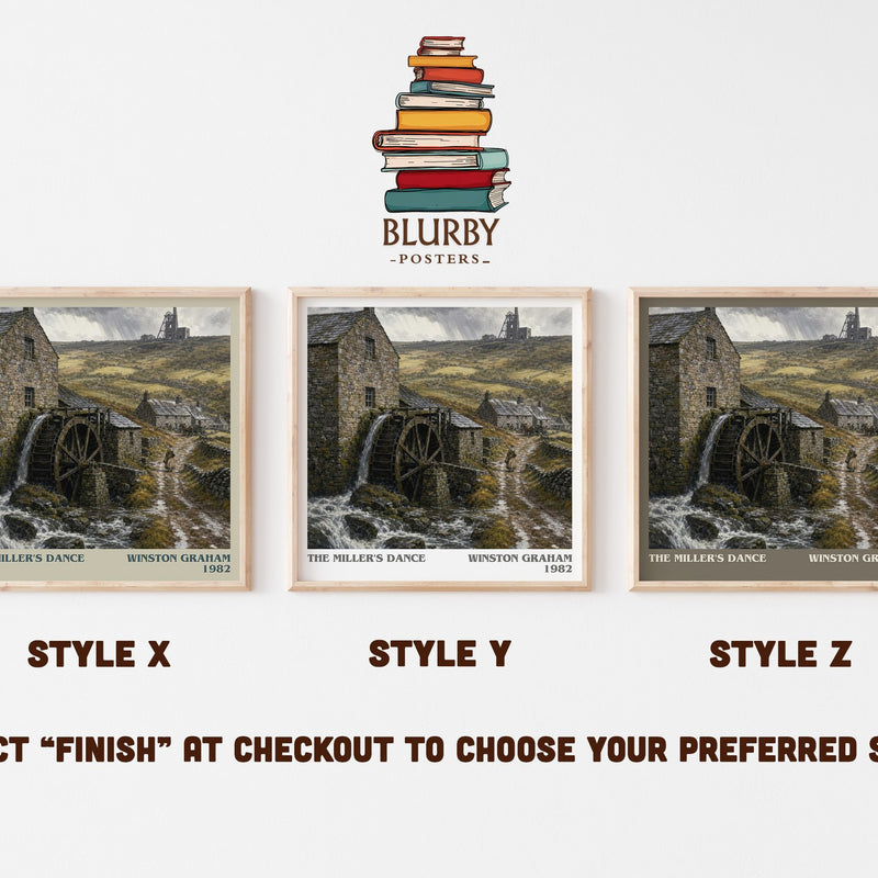 The miller's dance literary print in frame leaning in hallway – historical fiction wall art