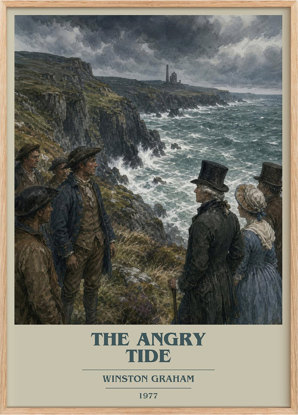 The Angry Tide Book Cover Poster by Winston Graham