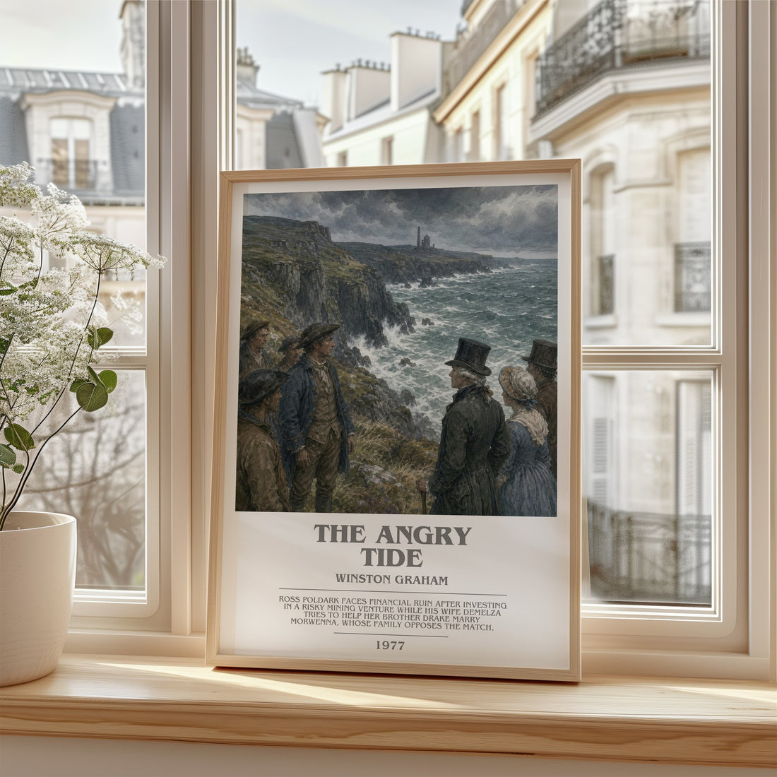 The Angry Tide bookish poster colour and style options – Winston Graham book art