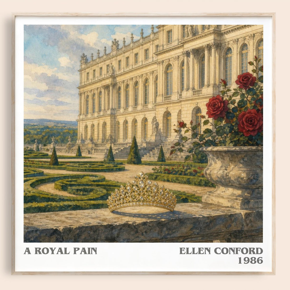A royal pain literary book poster by Ellen Conford – framed literary art print