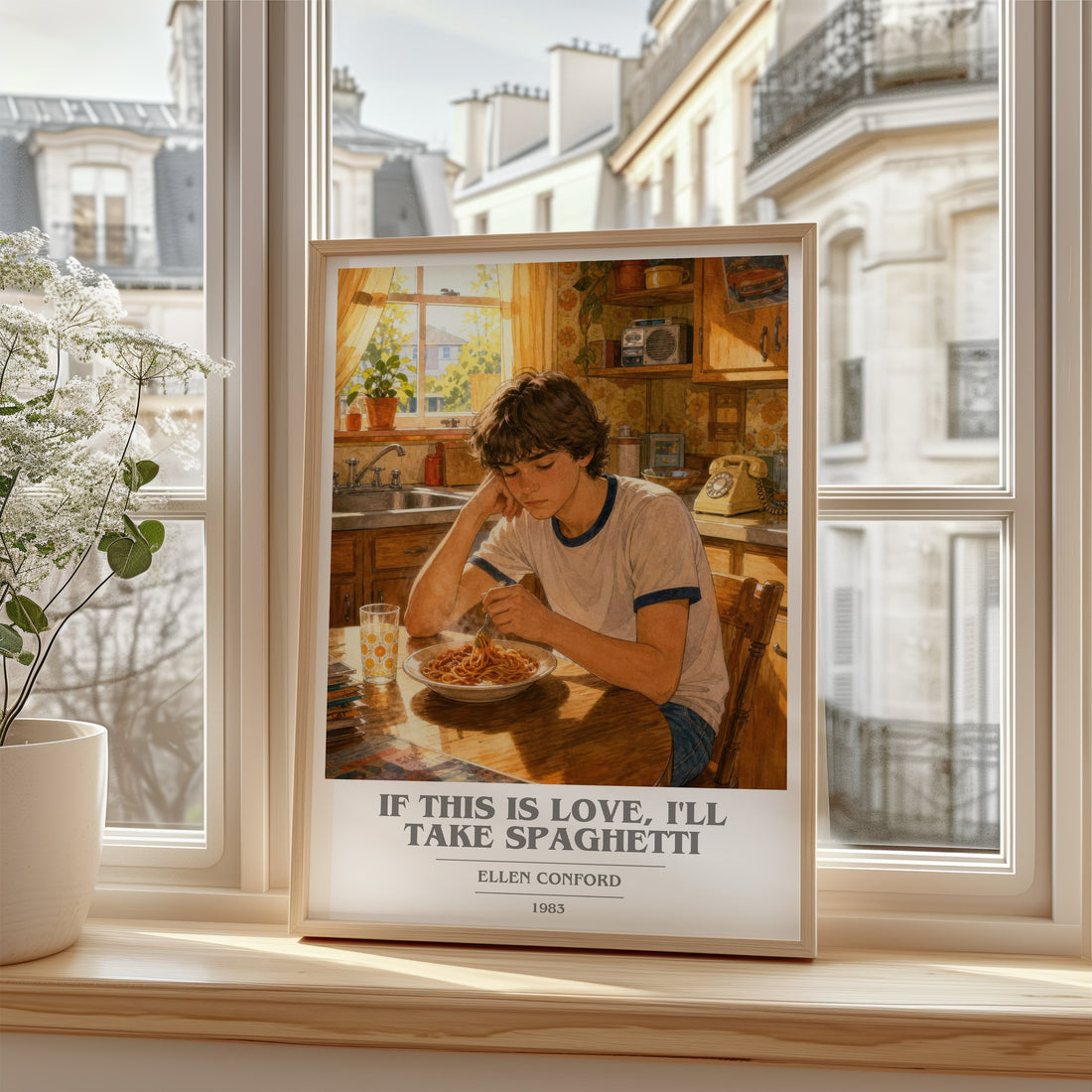 If this is love, I'll take spaghetti book cover poster colour and style options – Ellen Conford book art